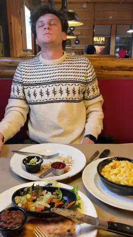 You’ll be this full after a holiday meal at @Montana’s BBQ! From the Surf and Turf menu to the AAA 7oz steak and side for only $24.99 the only question is who are you taking with you? #ad #surfandturf #holidaysatmontanasBBQ