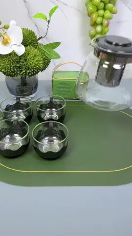 Tea pot set #fyp #teapotset #glassteapot #glassteapotmurah #diningware #teapot 