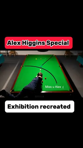 Alex Higgins Special (Recreated) #wst #exhibitionshot #foryoupage #snookerlover #snookertrickshots #sports #viral #onthisday #foryou #wow #epic #trending #snookertime #sports 