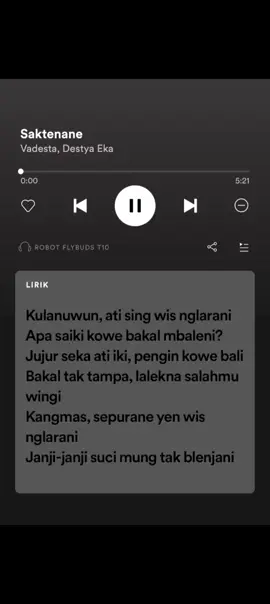 Saktenane-Vadesta ft Destya Eka (lirik full) #saktenane #saktenanevadesta #destyaeka #jawapride #fyp #fypシ #fypシ゚viral #beranda 