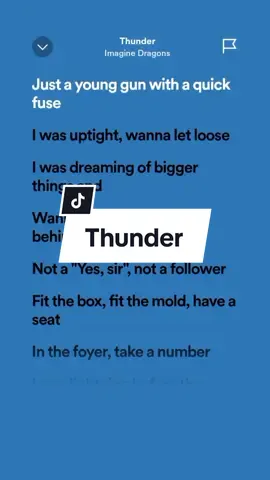 Thunder - Imagine Dragons #lyricss #spotify #janelyricssss #thunder #imaginedragons #fypシ #fyp 