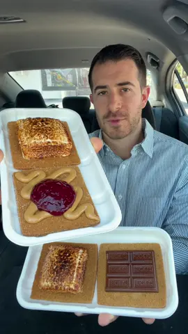 Smores for Lunch! #smoreology #hersheyschocolate #smores #marshmallow #peanutbutterjelly #laeats #losangeleslunch #eatwithme #foodtiktok #grahamcrackers 