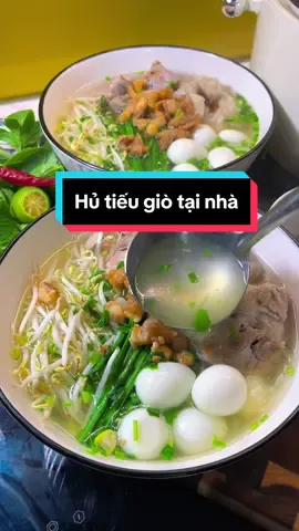 Hủ tiếu giò tại nhà #nhaquynhdam #vtvcab #ancungtiktok #comvanphong 