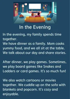 In the Evening #intheevening #eveingroutine #atnight #havingdinner #fyp #foryoupage #fory #english #englishlesson #learnenglish #englishstories #englishtiktok #dailyenglishpractice #LearnOnTikTok #dailyenglish 