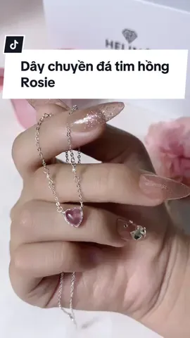 Một em dây chuyền tim hồng siêu nữ tính và dễ thương #viral #xuhuong #trangsuc #trangsucbac #helino #daychuyen 