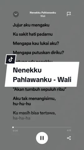 Nenekku Pahlawanku - Wali #wali #nenekkupahalawananku #waliband #jujurakumengaku #akutakmenangisimuhuhuhu #spotifylyrics #fulllyrics #4u #andnwn #fy #spotify #fulllirik 