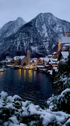 A must do in Hallstatt #hallstatt #austria #snow #church #travel #relax 