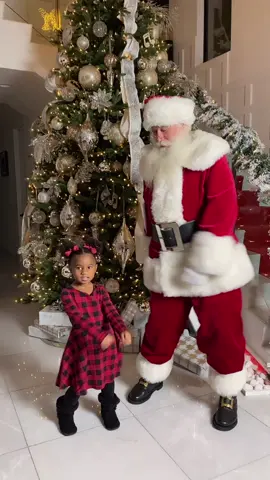 Made it to Santas good list! Wait till end 🤷🏽‍♀️. @Santa Claus  #kidsoftiktok #santa #christmas #fyp 