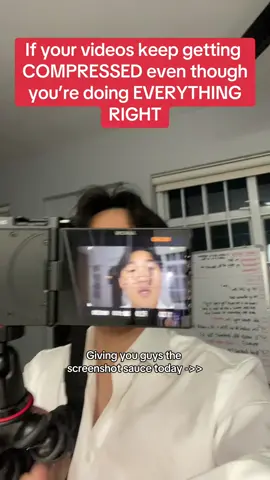 Do you get PISSED that your videos are keep getting COMPRESSED?? Its not just about filming in 1080p 60fps, or using ur main camera. Its about ENCODING. #compressedvideo #tiktoktip #tiktokhacks #greenscreen 