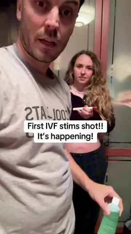 First IVF stims shot! First is always the hardest, right? 😅