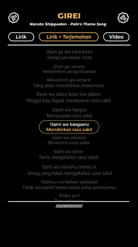 Cinta, pengorbanan dan rasa sakit #girei #gireipainthemesong #naruto #akatsuki 