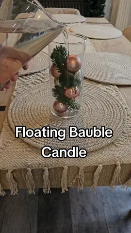 Simple floating baubles 🫶🏻🎄 Super simple Christmas decor idea ✨️ #floatingcandlescenterpieces #floatingcandles #christmasdecoratingideas #diychristmasdecor #diychristmascrafts 