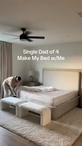 Something about making my bed brings me so much peace 🤌🏼 #singledad #singledadlife #singleparenting #singleparent #makemybedwithme #makeyourbed #fyp #fy 