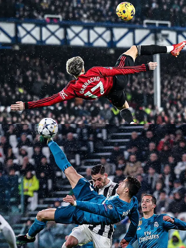 Garnacho tái hiện siêu phẩm xe đạp chổng ngược của đàn anh Ronaldo... #garnacho #ronaldo #manchesterunited #mufc #SportsOnTikTok #thongtinnhanhbongda 