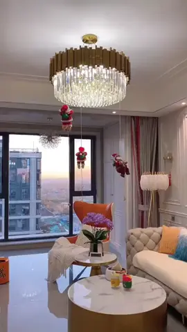 Electric Climbing Rope Santa Claus Christmas Decor Novelty Plush Santa Climbing Up and Down Ladder with Music Funny Toys#santaclaus #climbingsantaclaus@