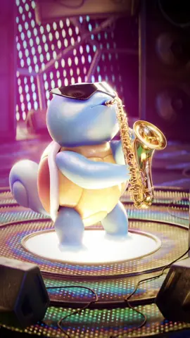 honkin 🎷#3d #pokemon #animation #cg #epic #sax #squirtle #guy 