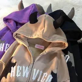 Retro Little Devil Horn Hoodie #tiktok #tiktokaffiliate #trending #goods #nicequality #Higuys #muralangdin #fypシ゚viral  #aesthetic 