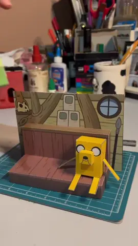 Con Jake el perro y Finn el humano... MI SERIE FAVORITA: 👩‍🎨🎨 #art #papercraft #papercut #tutorial #foryou #fyp #viral #finn #jake #horadeaventura #adventuretime #arte