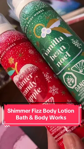 My new winter faves - Shimmer Fizz Body Lotion ✨ #thebeautycorner #bathandbodyworks #cybermonday #bathandbodyworksromania #asmr #wintercandyapple #vanillabeannoel @Bath and Body Works Romania 💖