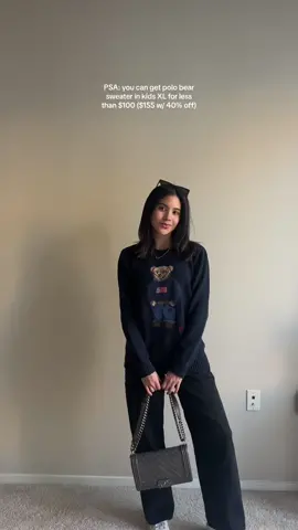 PSA: you can get polo bear sweater for less than $100 now with cyber monday sale! Original price for kids XL is $155 with additional 40% off don’t sleep on it 🐻💕 #polo #polobearsweater #ralphlauren #cybermondaydeal #goodfood #fashion #OOTD #fallootd #winterootd 