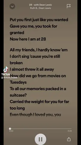 28- Ruth B and Dean Lewis #fyp #foryoupage #deanlewis #ruthB #28 #music #fullsong #fypシ 