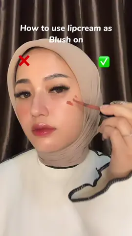 Tim cream blush wajib coba hacks ini!!🫣 #foryoupage #blushonhack #blushonlipcream #blushontutorial 