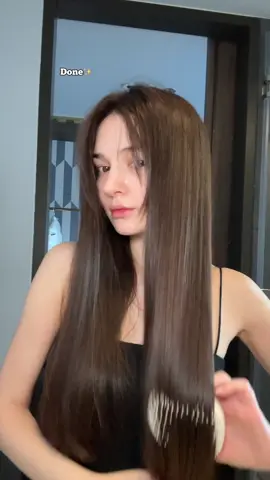 shiny 🥺✨ #modelroutine #haircareroutine #hair #grwm 