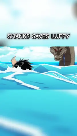 Shanks saving luffy #onepiece #luffy #shanks 