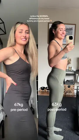 The difference in my tummy (& even my face) changes from pre to post period 💫 We typically experience most of our water retention/inflammation around our tummy for obvious reasons but a lot of us can notice it all over our body including our legs, arms and faces Please know that this is just due to our differing hormone levels and it will go down - it’s only temporary 🤗 Looking after your body throughout every phase of your cycle with nourishing tasty food and movement you enjoy can help keep you feeling good throughout and minimise this BUT some of it is just out of our control - and that’s okay 🫶🏼 Focus on what you can control and celebrate your magical female body and watch what happens when you start to embrace every phase 💫 Want to get in tune with your cycle more to understand your body better? 1:1 coaching LIB to find out more 🤍 #bloatinghelp #trainingonyourperiod #periodbloat #periodtips #gymgirl #beforeandafter #scaleweightfluctuates #lowerbellyfat #keepingitreal #realwomenrealresults #realness #strongisthenewsexy #femalefitness #fitnessinspo #femaleempowerment 