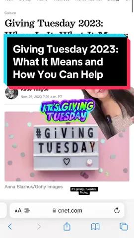 It’s giving…Tuesday. No, really. It’s #GivingTuesday. #news #howtohelp #givingtuesday2023 #donating #nonprofittiktok #whattoknow #bekind #volunteering #volunteermatch 