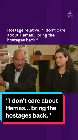 Families with relatives still being held in Gaza say they don't care about the Israeli government's declared aim of eliminating Hamas. Right now they just want the hostages back #israel #hostages #gaza #palestine #c4news
