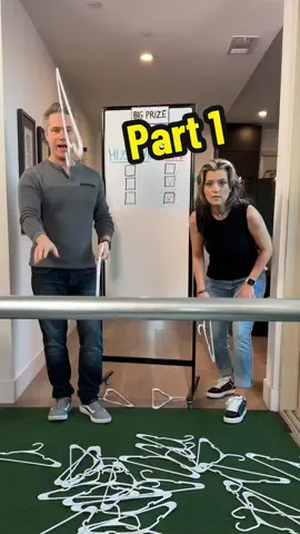 Hook the Coat Hangers Challenge #husbandvswife #clotheshangers #throw #vegastiktok 