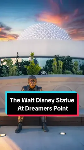 Dreamers Point featuring the Walt Disney statue opens on Walt Disney's Birthday December 5th at EPCOT #waltereliasdisney #waltdisney #epcot #dreamerspoint #distok 