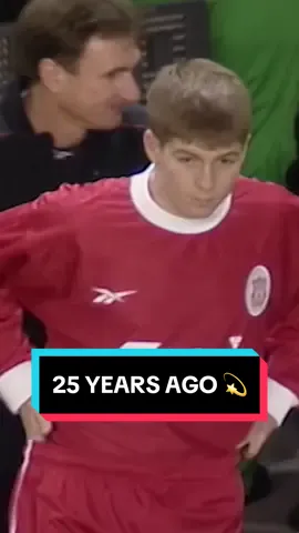 Where it all started… 💫 Stevie made his Reds debut 25 years ago 🥹 #Gerrard #LFC 