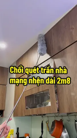 Có cây chổi quét trần nhà nhỏ gọn dài 2m8 này cuối năm Tết nhất đỡ cực hơn rồi  #xuhuong #LearnOnTikTok #fyp #tranminhdaily #muataitiktokshop #choiquettrannha #dogiadungtienich #dogiadung #cleaning #dondepnhacua #tetdongday 