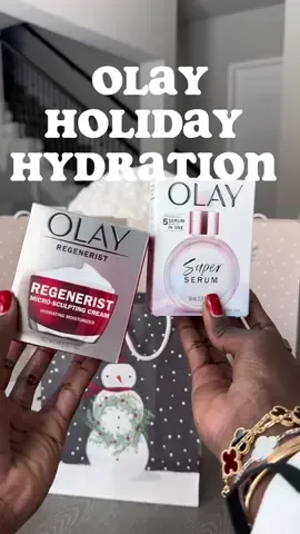 Step into the holiday season stress-free and with GLOWING skin! Holiday stress? My skin doesn’t know HER, thanks to the girls @Olay Skin Care! Link in bio to activate holiday glowy skin! 🎄🎁🤍 #OlaySuperSerum#OlayMicrosculptingcream#OlayPartner#Glowyskin#grwmskincare #Skincareroutine