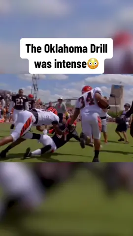 Banned by the NFL in 2019 due to player safety concerns, the Oklahoma Drill was as tough as it got 😳 #nfl #hardknocks #cincinnatibengals 