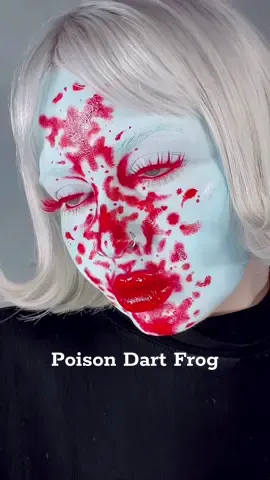 Poison Dart frog🩸💙🐸 @Zilla influenced me to look towards amphibians for a unqiue makeup inspo! #repyourself and your own uniqueness with Zilla #ZillaPartner #repyourself 
