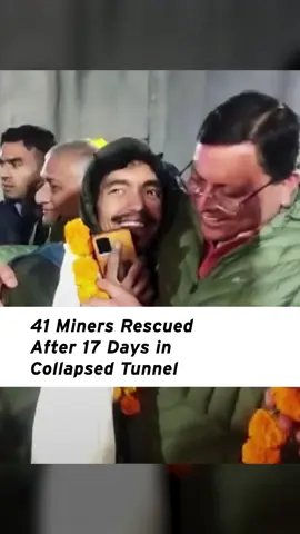 Forty-one #miners in #India were successfully rescued after being trapped in a collapsed tunnel for 17 days. Officials say a #landslide triggered the tunnel collapse, leaving these low-wage workers under 200 feet of rubble.