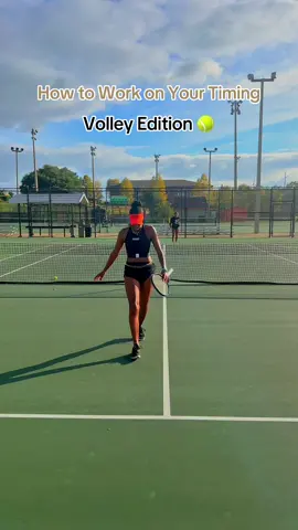 Before my matches I always use the double split to help with the timing of my volleys. This is the best drill that I have been taught and that is why I’m very confident in this shot. #CapCut #tennis #fyp #tennisplayer #volley 