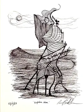 I did this sketch of a naked woman to maybe make into a sculpture then used ai to transform it into another model. Be interested what people think. X #sculpture #ai #aiartist #glamour #model 