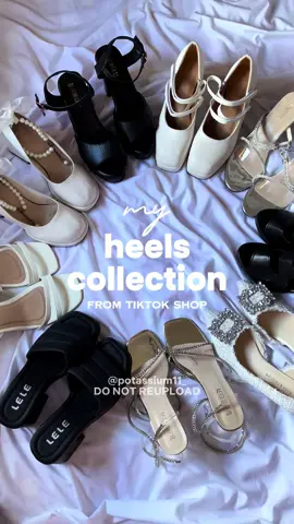 my heels collection from tiktok shop 🫶🏻🥺 out of stock yung rhinestone na strappy heels huhu update na lang ako pag avail na ulit #heelscollection #affordableheels #fyp #maryjaneheels #classyheels #foryou #elegantheels #thicksolesandals #fashiontok 
