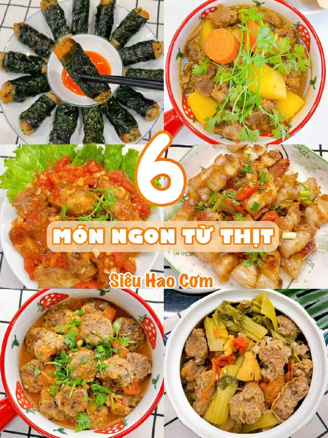 6 Món Ngon Từ Thịt Siêu Hao Cơm Cả Nhà Cùng Mê Trong những mâm cơm đơn giản của gia đình tui thường sẽ có 1 món mặn và 2 món rau xanh vừa nhanh, vừa dễ làm mà vẫn đầy đủ dinh dưỡng nè Nay tui xin gợi ý với các bạn 6 món tủ của tui được chế biến từ thịt heo và thịt bò đảm bảo càng ăn càng nghiền nhaaa Món ngon thứ 1: Chả lá lốt thịt heo xay Món ngon thứ 2: Thịt bò sốt vang Món ngon thứ 3: Sườn xào chua ngọt Món ngon thứ 4: Thịt ba chỉ rang cháy cạnh Món ngon thứ 5: Thịt heo viên sốt cà chua Món ngon thứ 6: Thịt bò kho dưa Cả nhà mình đã thử làm hết 6 món trên chưa nè. Nếu chưa thì hãy thử ngay thui, siêu hao cơm đó nhaaa Chúc các bạn ngon miệng #Lemon8FoodGuide #AnCungLemon8 #Lemon8Menu #HomeMenu #BuaAnLy Tuong #cunmeow1822 #comnha #mamcomgiadinh