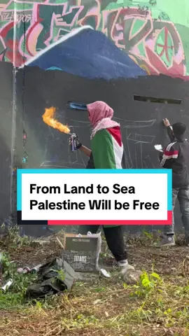 Street Jamming with Streetartdakwah. FREE PALESTINE🇵🇸🇮🇩#titanspaint #grafitti #tutorial #grafitiart #grafitistyle #grafitiforyou #art #asmr #palestine🇵🇸 #fouryou 