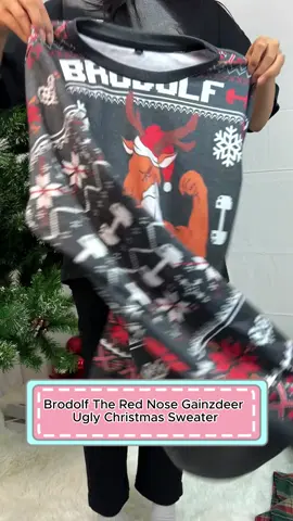 Brodolf The Red Nose Gainzdeer Gym Ugly Christmas Sweater #brodolf  #gym  #rudolphtherednosereindeer  #uglychristmassweaterparty  #FestiveFitness  #Gainzmas  #UglySweaterParty  #sleighing  #HolidayFitness  #ChristmasWorkout  #holidaycheertiktoktv  #festivefashion  #uglysweater  #festivegains  #reindeerlove  #UglySweaterSeason  #Fitness  #christmas  #funny  #Homesizy