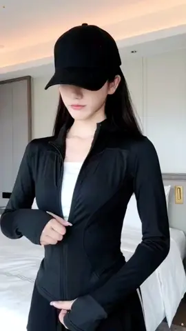 women yoga tops sports long sleeve coat tighst quick drying clothes running#sports #foryou #tkmademebuyit #fyp 
