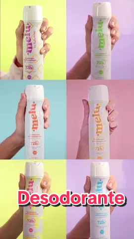 Olha só quem chegou! Disponível em 6 suaves fragrâncias, o Desodorante Aerossol MELU é enriquecido com ativos que reparam a barreira protetora da pele, acalmam e ainda entregam propriedades anti-inflamatórias e antibacterianas. Seu dia a dia livre de odores da transpiração, com uma fragrância suave e uma sensação de frescor duradouro. Que tal? #melu 
