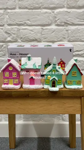 4 little festive houses to add to your home! 🏠♥️ #Home #christmas #deco #flyingtigercopenhagen #fyp 