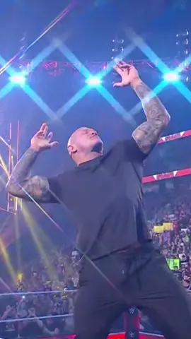 The iconic Randy Orton pose. (btw who's cutting onions?😭) #WWE #RAW #RandyOrton #RKO
