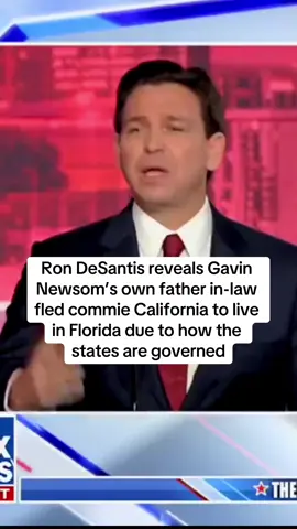 Ron DeSantis reveals Gavin Newsom’s own father in-law fled commie California to live in Florida due to how the states are governed  #desantis #newsom #debate #republican #democrat 